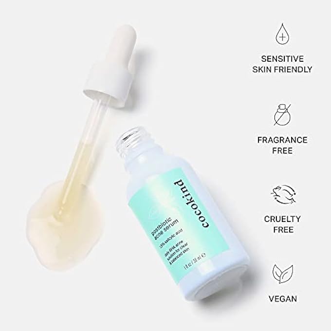 Cocokind POSTBIOTIC ACNE SERUM, SALICYLIC ACID SERUM AND BHA LIQUID EXFOLIANT - EXFOLIATING, BRIGHTENING AND HYDRATING SERUM - Image 4